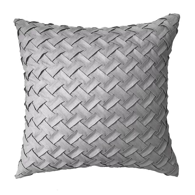 Gray Woven Pillowcase