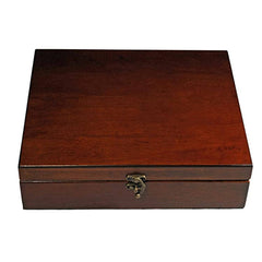 Wooden Treasure Box Red Finished Desktop Storage Box Wooden Gift Box