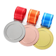 Award Medallion Metal Sport Blank Medals with Ribbon