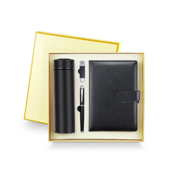 Custom Business Gift Set with Notebook, Pen, USB, & Water Bottle