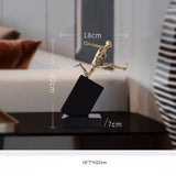 Modern Accessories Brass Running Little Golden Man Decoration Creative Art Living Room