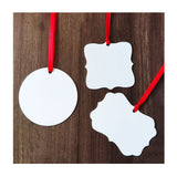 Double Sided Arabesque Shaped Sublimation Aluminum Ornaments