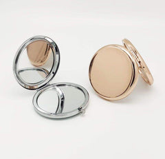 Portable Metal Makeup Hand Mirror