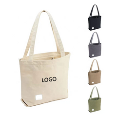 Canvas Tote Bag With Zipper