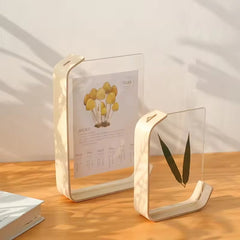 Log-colored Acrylic Creative Table Photo Frame