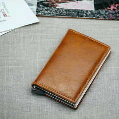 Vintage PU leather RFID Blocking credit Card Holder Wallet for Men