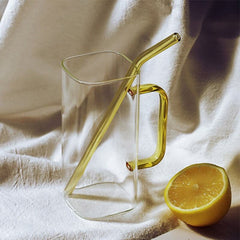 Customized  Square Glass Mugs with Lids