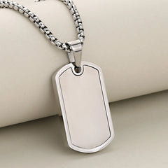 Men’s Stainless Steel Luxury Geometric Necklace Pendant