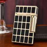 New Sand Wheel Sideways Cigarette Lighter Metal Butane Gas Refill Cigarette Lighter