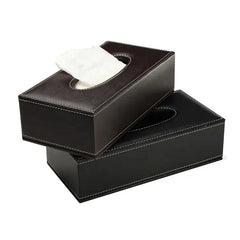 Rectangular Leather Tissue Box Holder