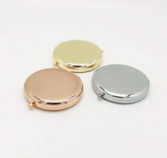 Portable Metal Makeup Hand Mirror