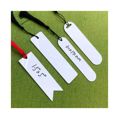 White Sublimation Printable Metal Bookmarks