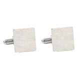 Square Stainless Steel Men’s Cufflinks – Textured Design