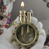 Transparent Oil Tank High-grade Brass Special-shaped Kerosene Lighter Collection Type Manual Lighter