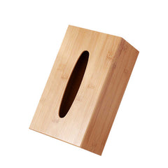 Bamboo Tissue Box with Sliding Bottom