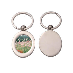 Metal Keychains Concave Paste Simple Personality Decorations DIY Sublimation Blank Key Buckle