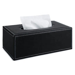 Rectangular Leather Tissue Box Holder