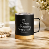 Hydro - Bamboo Base Stainless Steel Mug