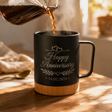 Hydro - Bamboo Base Stainless Steel Mug