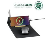 CHANGE ZERO Recycled PU 15W Wireless Mousepad & Desk Organizer
