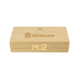 Bamboo Wireless Charger with Clock