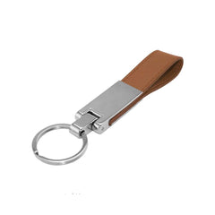 Metal Key Chains with Leather Strap