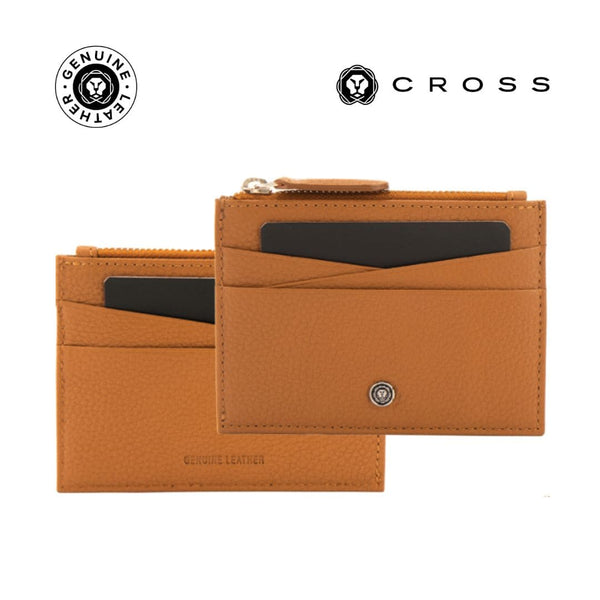 CROSS Pebble Leather Ladies' 6CC Zip Card Holder