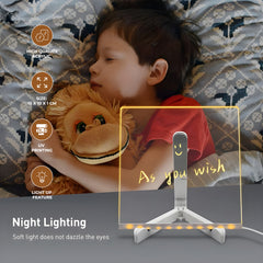 LED Night Light Beech Wooden Base Display Stand