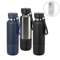 Multi-function SS Bottles, Double Wall, Base Cup, Lanyard, 500ml