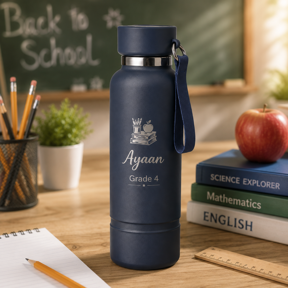 Multi-function SS Bottles, Double Wall, Base Cup, Lanyard, 500ml