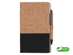 BORSA - eco-neutral A5 Cork Fabric Hard Cover Notebook and Pen Set