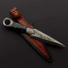 Ninja Double Edge Custom Handmade Damascus Steel Combat