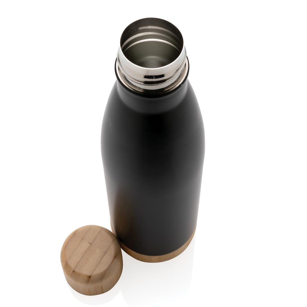 ODESSA - Giftology Double Wall Stainless Bottle with Bamboo Lid and Base
