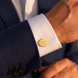 Personalized Cufflinks Titanium Steel Mirror Round Cuff