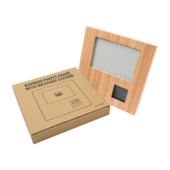 Bamboo Photo Frame with Digital Clock