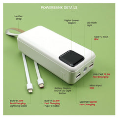 Fast Charging Powerbank 30,000 mAh with Flashlight