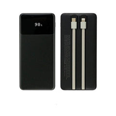 Powerbank with LED Screen 10,000 mAh and Built-in Cables