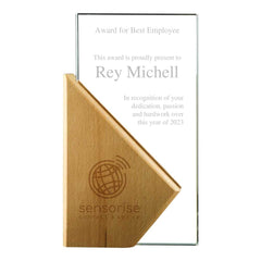 Rectangle Wooden Crystal Awards in Hardboard Box