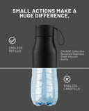 R-NEBRA - CHANGE Collection Recycled Stainless Steel Vacuum Bottle with Loop