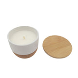 RAAHA - Arabic Oudh Scented Candle in Ceramic Holder with Bamboo Lid
