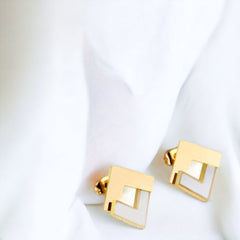 Gold-Plated Butterfly Bar Personalized Earrings Gold Filled Studs