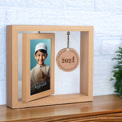 Rotating Picture Wood Double Sided Photo Frames