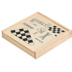 SAURIS - eco-neutral 4-in-1 Wooden Games Box