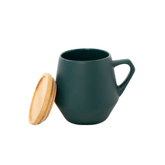 Eco-Neutral Ceramic Mug with Bamboo Lid