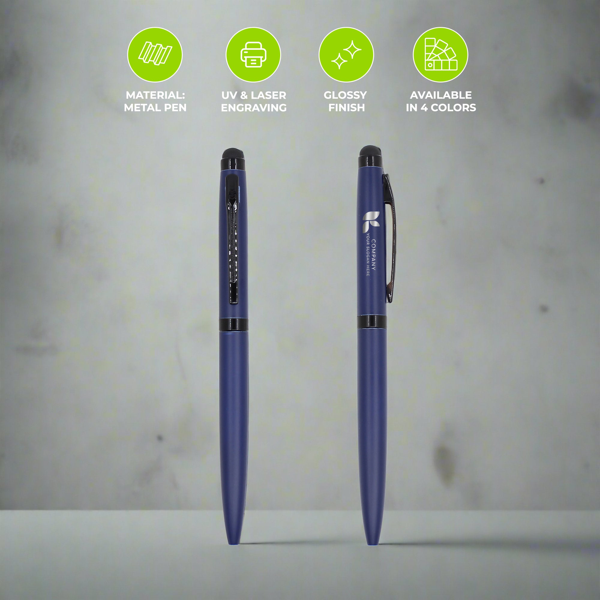 Sheen - Glossy Metal Pen – Gifto Graphics
