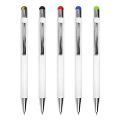 White Metal Pens with Stylus