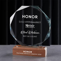 Custom Round Crystal Award