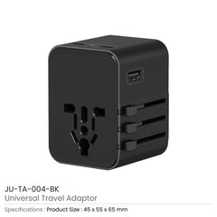 Universal Travel Adaptors, 17W, 2Type C+2USB+AC Port
