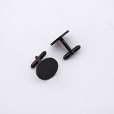 Personalized Cufflinks Titanium Steel Mirror Round Cuff