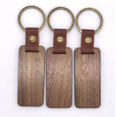 Personalized Rectangle Blank Wood Keychain Laser Engraved